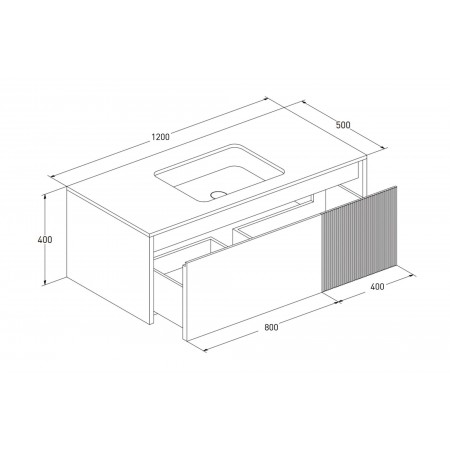 Тумба со столешницей SALINI DOMINO 27D112IN Тумба со столешницей SALINI DOMINO 27D112IN