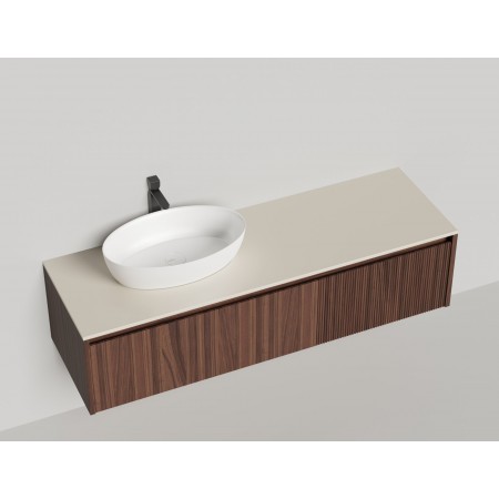 Подвесная тумба со столешницей SALINI Domino 160x50 шпон 27D216 Подвесная тумба со столешницей SALINI Domino 160x50 шпон 27D216