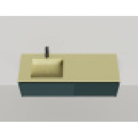 Подвесная тумба со столешницей SALINI Domino 160x50 эмаль Onda Plus 27D116ON Подвесная тумба со столешницей SALINI Domino 160x50 эмаль Onda Plus 27D116ON