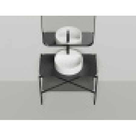 Напольная тумба со столешницей и зеркалом SALINI Grazia 80x74 стальная черная 27G108 Напольная тумба со столешницей и зеркалом SALINI Grazia 80x74 стальная черная 27G108