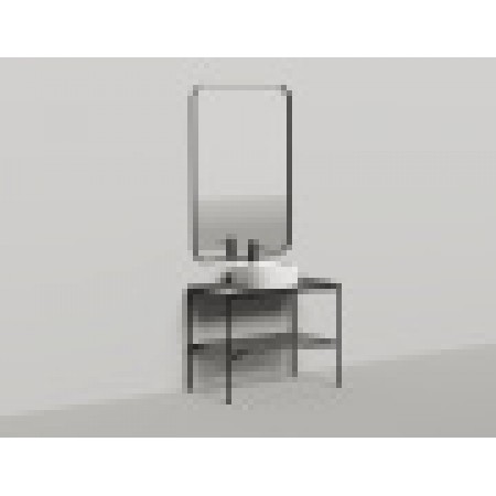 Напольная тумба со столешницей и зеркалом SALINI Grazia 90x74 стальная черная 27G109 Напольная тумба со столешницей и зеркалом SALINI Grazia 90x74 стальная черная 27G109