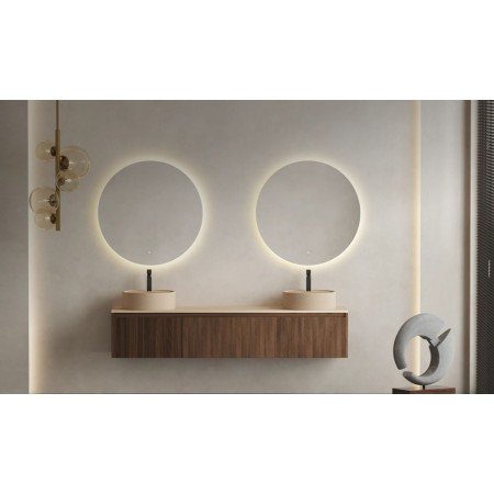 Зеркало для ванной с LED подсветкой, обогрев-антизапотевание, сенсорный выключатель, Ø70 см SALINI OMBRA 27M0370BH Зеркало для ванной с LED подсветкой, обогрев-антизапотевание, сенсорный выключатель, Ø70 см SALINI OMBRA 27M0370BH