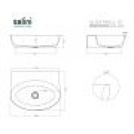 Раковина подвесная матовая 58х45 SALINI ALDA WALL 01 140321M Раковина подвесная матовая 58х45 SALINI ALDA WALL 01 140321M