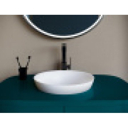 Раковина каменная полувстраиваемая матовая 42x42 SALINI MAREA 03 1802203M Раковина каменная полувстраиваемая матовая 42x42 SALINI MAREA 03 1802203M