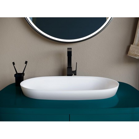 Раковина каменная полувстраиваемая матовая 65x40 SALINI MAREA 01 1802201M Раковина каменная полувстраиваемая матовая 65x40 SALINI MAREA 01 1802201M