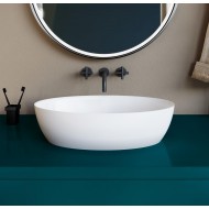 Раковина каменная глянцевая 56х35 SALINI ALDA 110611GRH окрашена по RAL снаружи