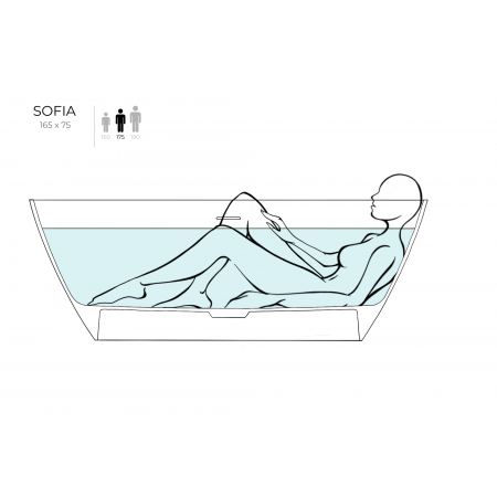 Ванна каменная отдельностоящая глянцевая 165х75 SALINI SOFIA 102511GRF окрашена по RAL Ванна каменная отдельностоящая глянцевая 165х75 SALINI SOFIA 102511GRF окрашена по RAL