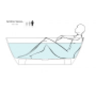 Ванна каменная отдельностоящая глянцевая 170x80 SALINI Sofia Wall 102512GRH окрашена по RAL снаружи