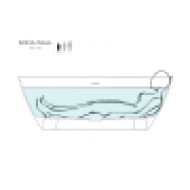 Ванна каменная отдельностоящая глянцевая 170x80 SALINI Sofia Wall 102512GRH окрашена по RAL снаружи