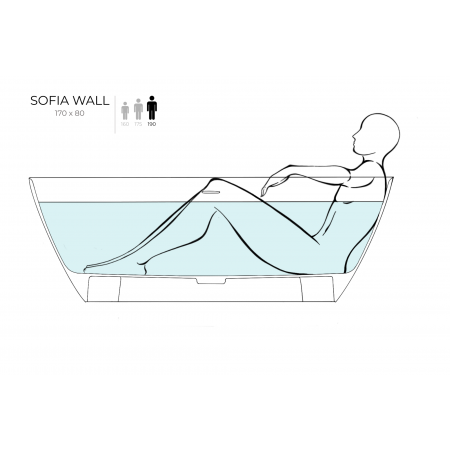 Ванна каменная отдельностоящая матовая 170х80 SALINI Sofia Wall 102522MRH окрашена по RAL снаружи Ванна каменная отдельностоящая матовая 170х80 SALINI Sofia Wall 102522MRH окрашена по RAL снаружи