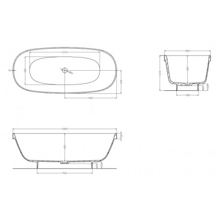 Ванна каменная отдельностоящая матовая 180х80 SALINI GRECA MEANDER 103121M Ванна каменная отдельностоящая матовая 180х80 SALINI GRECA MEANDER 103121M