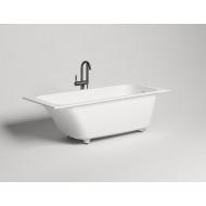 Ванна каменная встраиваемая матовая 170x80 SALINI ORLANDA KIT 102116M
